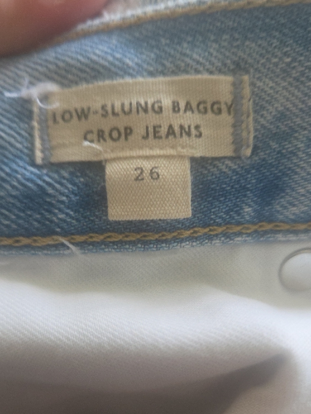 Madewell Low-Slung Baggy Crop Jeans - Light Blue - Picture 2 of 8